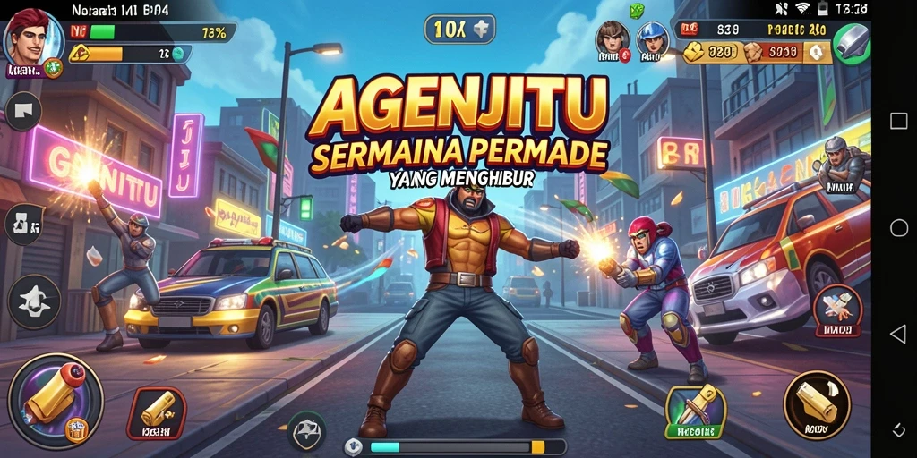 Screenshot AGENJITU menampilkan serunya gameplay Arcade yang memikat.