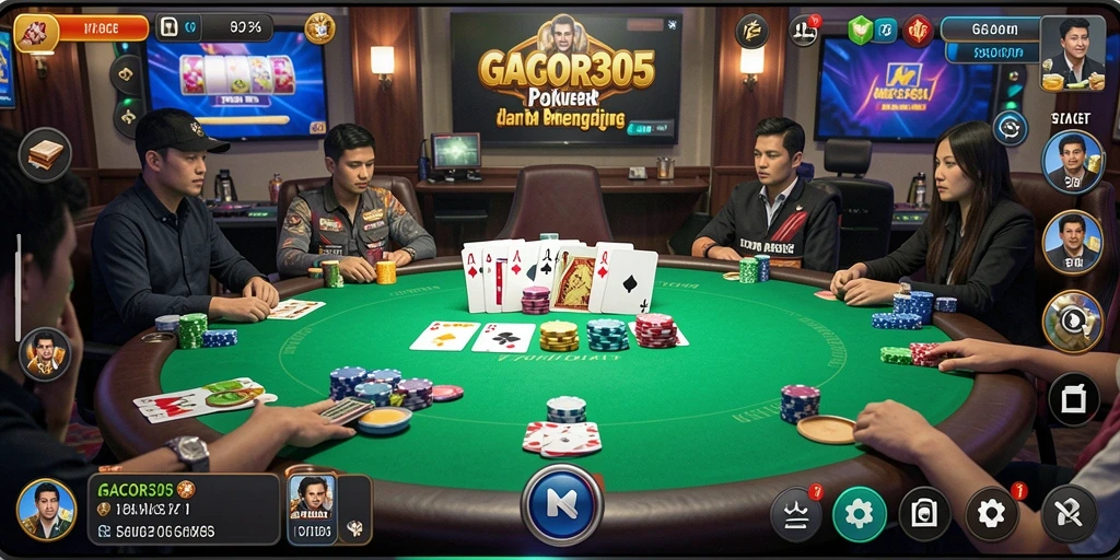 Tampilan gameplay poker yang menarik di GACOR305.