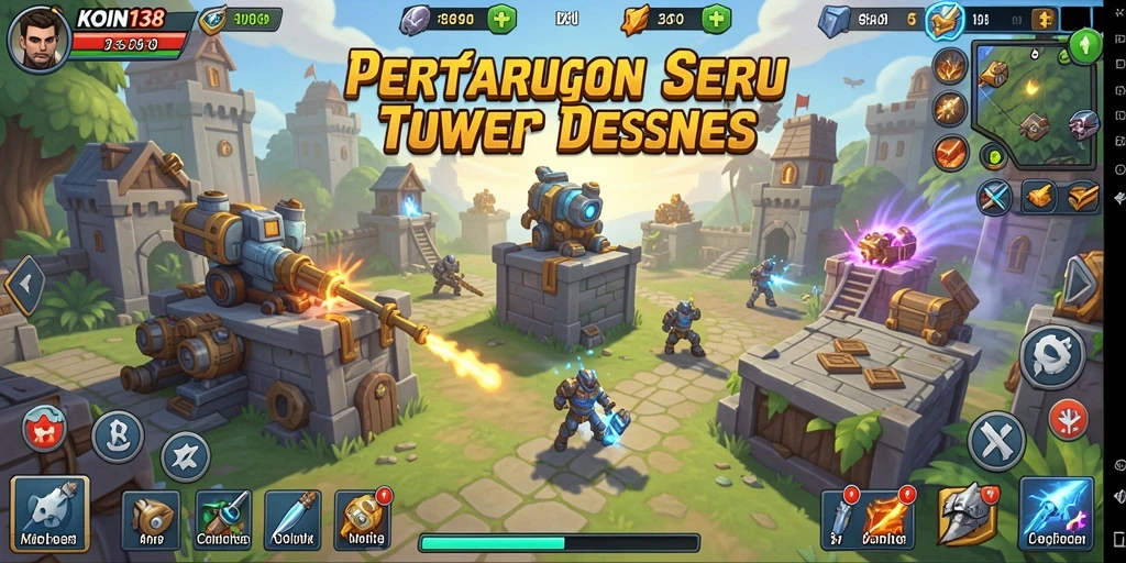 Gameplay menegangkan KOIN138 dalam Tower Defense yang mendebarkan.