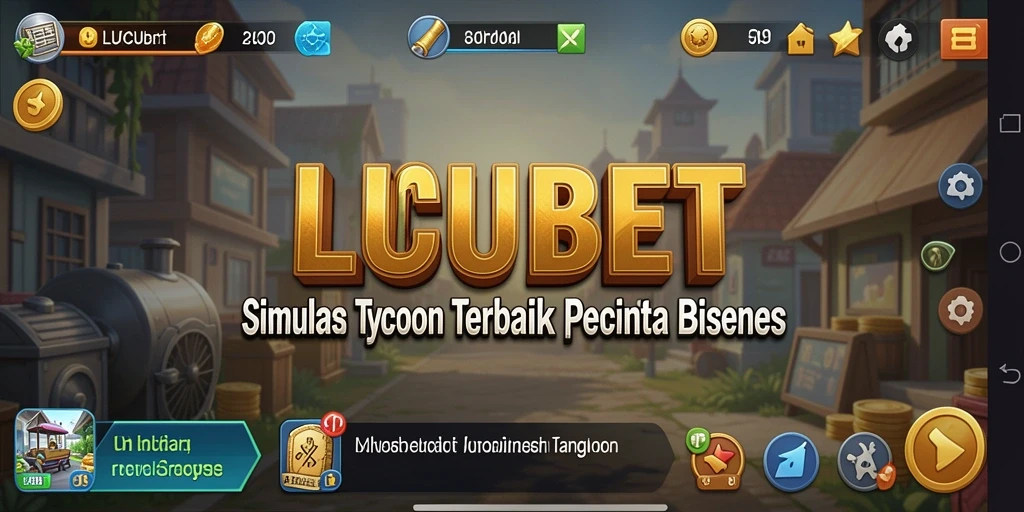 Tampilan gameplay LUCUBET yang menampilkan pengelolaan bisnis Tycoon.