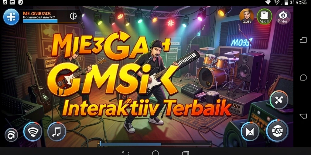 Tangkapan layar gameplay ME355 yang penuh musik dan warna.