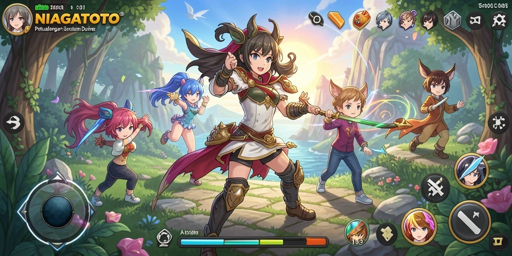 Gameplay menarik dengan beragam karakter Anime yang beraksi.