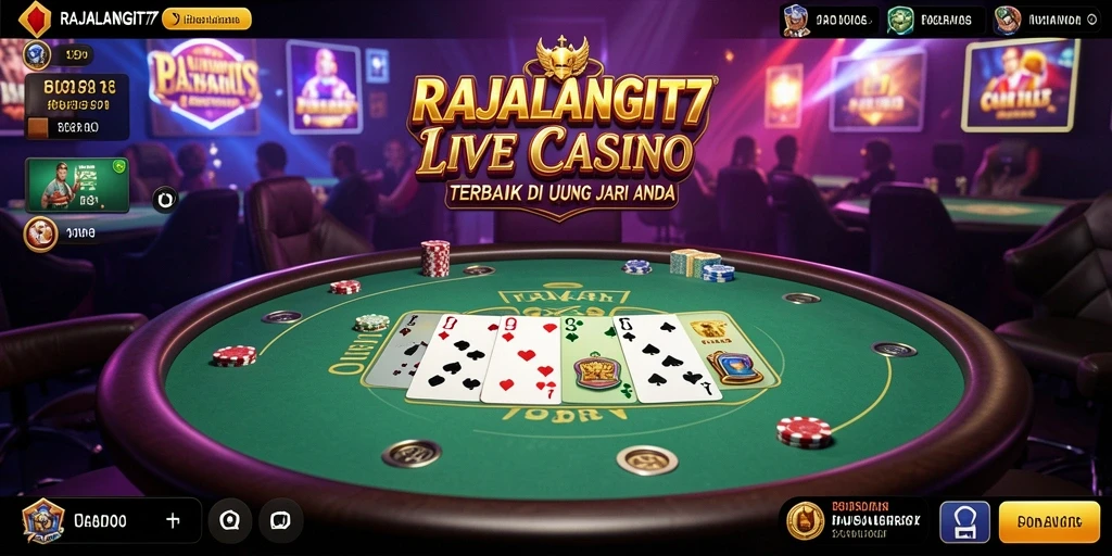 Tampilan gameplay Live Casino RAJALANGIT77 yang seru dan interaktif.