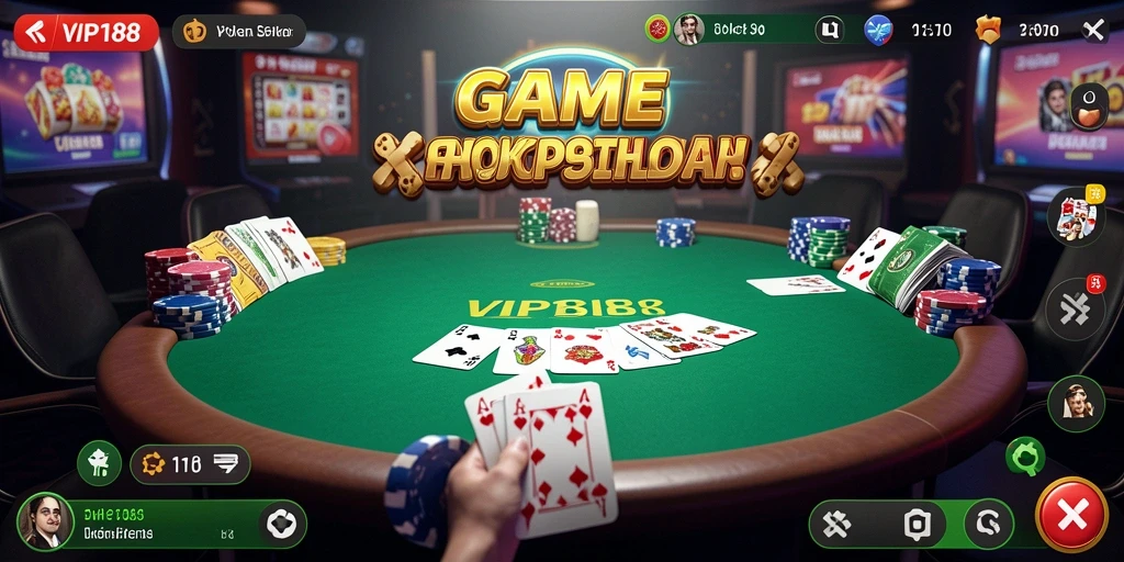 Tampilan gameplay Poker yang menarik dan kompetitif di VIP188.
