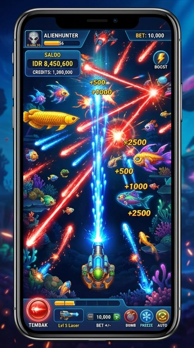 Tampilan utama aplikasi 138alien dengan navigasi intuitif.
